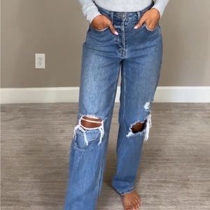 Wild Fable super high rise straight jeans